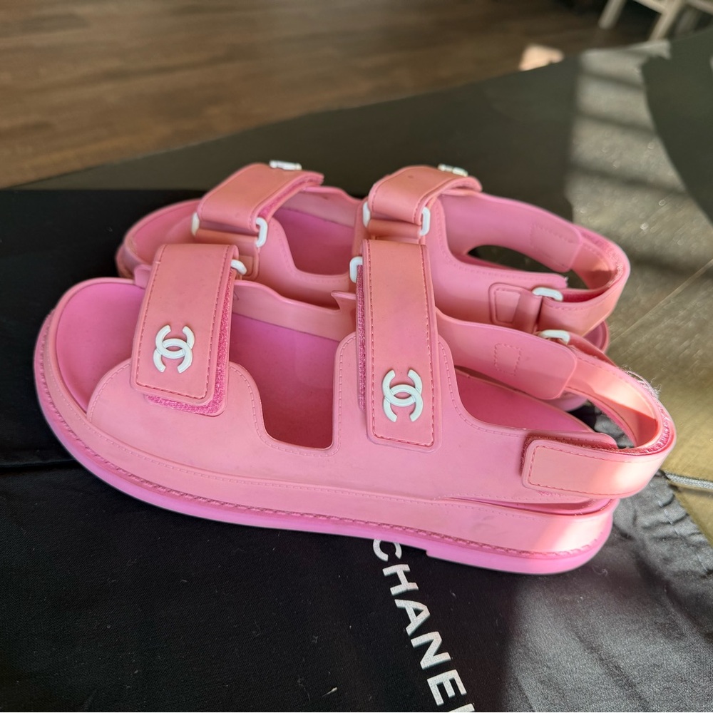 Chanel Pink Dad Sandals